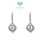 Diamond Earring klip spade solitaire18K / Diamond Jewelry