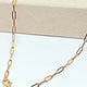 Paper clip 18K gold necklace Diamond Jewelry