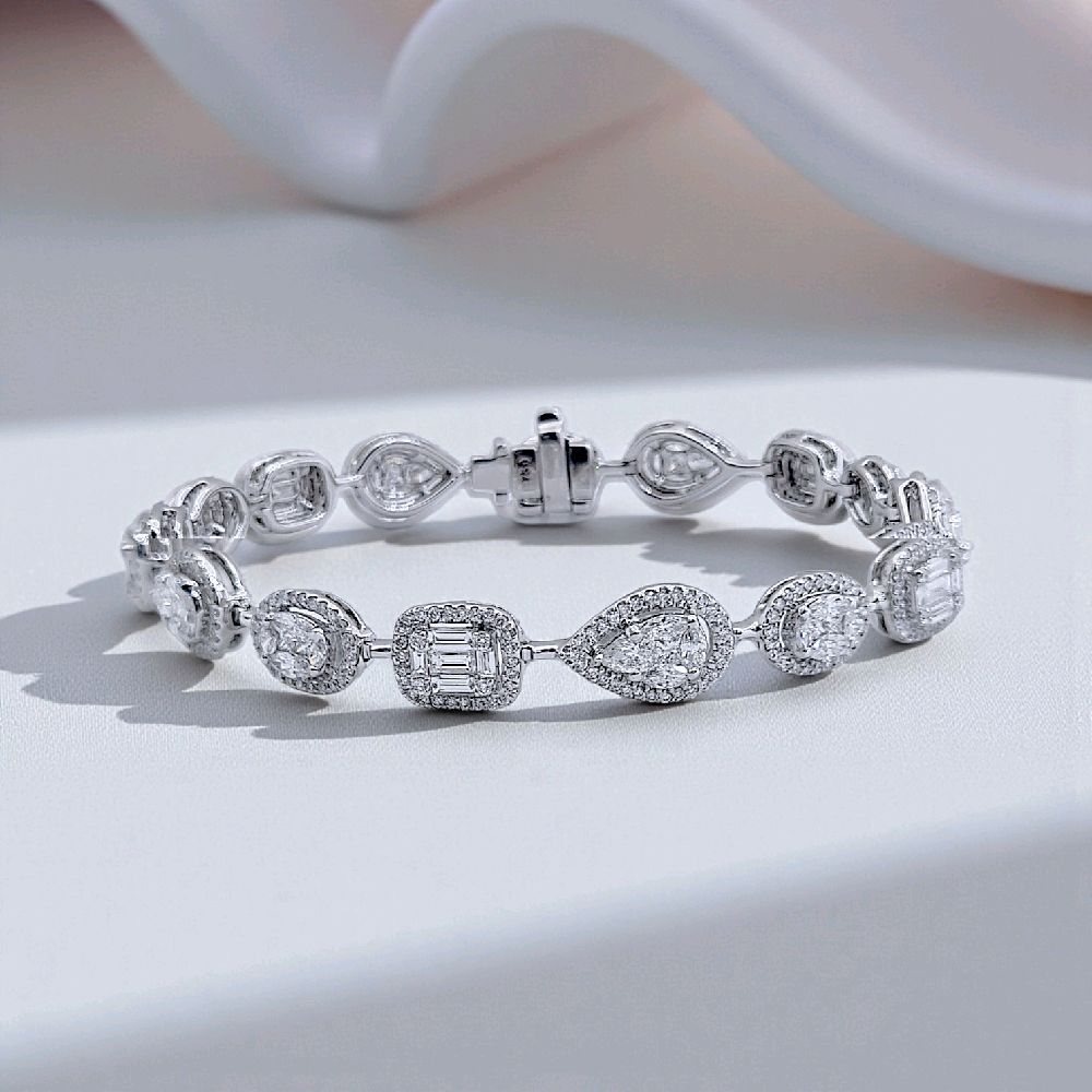Tennis Fancyshape Diamond Bracelet 18K / Gelang Tennis Fancyshape Diamond 18K / Diamond Jewelry 403GB4000ANANLS-HT