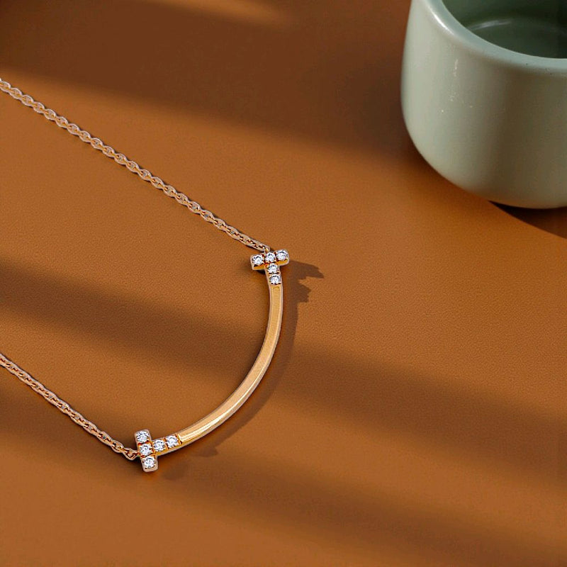 Smile Diamond Necklace 18K / Kalung Berlian Senyum 18K / Diamond Jewelry 132KBD66000AB -HT