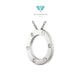 Love 3 diamond cartir pendant 18K white gold -Diamond Jewelry