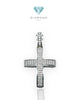 Cross swarozki pendant 18 k white gold-Diamond Jewelry