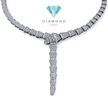 Ulo Serpenti Large Diamond Necklace 18K / Kalung Berlian Ulo Serpenti Besar 18K / Diamond Jewelry-1KBD4465ANNEW-HT