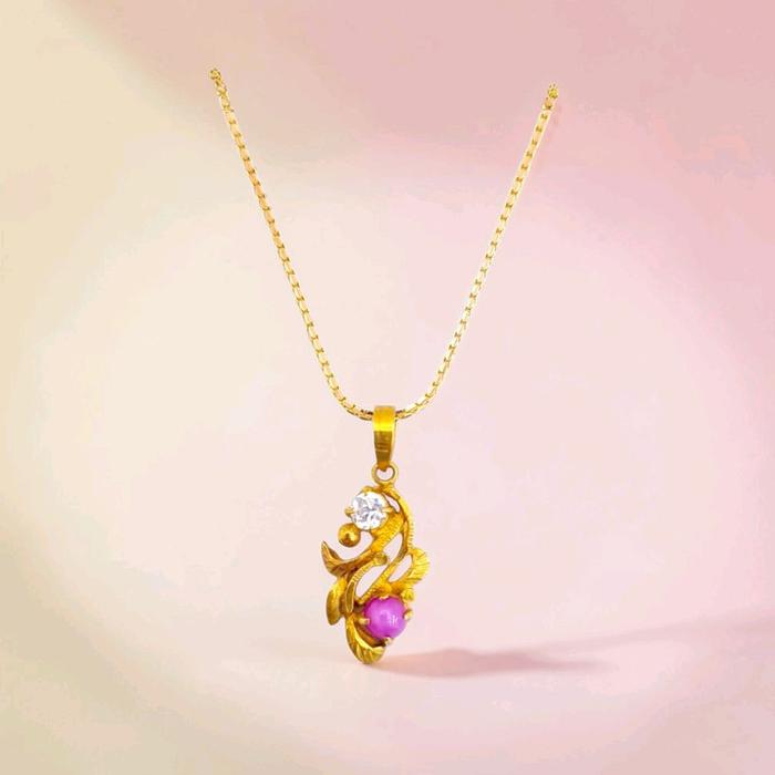 Malabar Pearl Pendants 23K / Liontin Mutiara Malabar 23K / Diamond Jewelry / 186LMSWP2