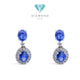Blue Sapphire Diamond Earring 18K / Diamond Jewelry