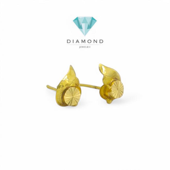 Anting Mas Tusuk Model Keong 23K-Diamond Jewelry