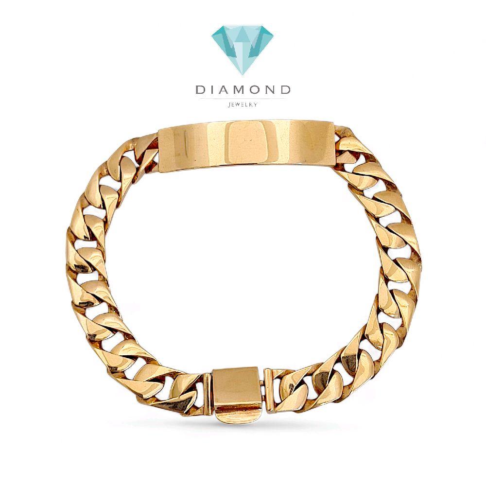Cuban Bracelet 18K / Gelang Sisik Naga 18K / Diamond Jewelry 425GBD4669RY - HT