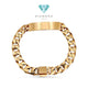 Cuban Bracelet 18K / Gelang Sisik Naga 18K / Diamond Jewelry 425GBD4669RY - HT