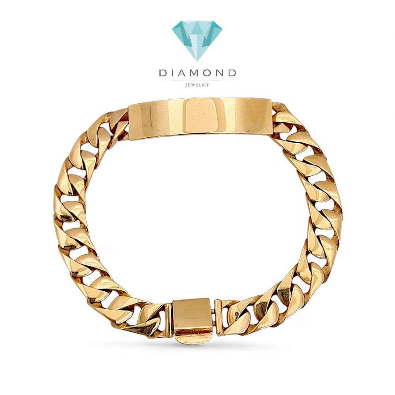 Cuban Bracelet 18K / Gelang Sisik Naga 18K / Diamond Jewelry 425GBD4669RY - HT