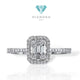 Baguette Lucy diamond ring cincin berlian 18k gold Diamond Jewelry