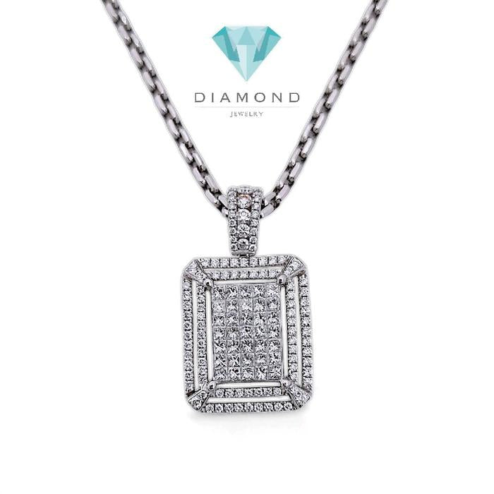 Liontin Square Diamond 18K / Diamond Jewelry