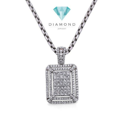 Liontin Square Diamond 18K / Diamond Jewelry