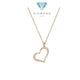 Heart Diamond Pendant Shape pave 18k Gold-Diamond Jewelry