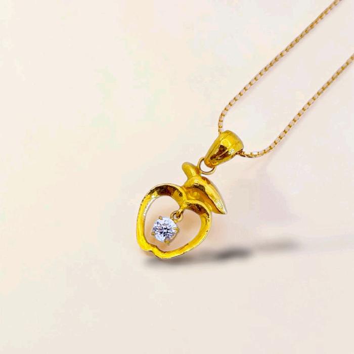 Gold Apple Pendants 23K / Liontin Emas Apel 23K / Diamond Jewelry / 249LMSWP3