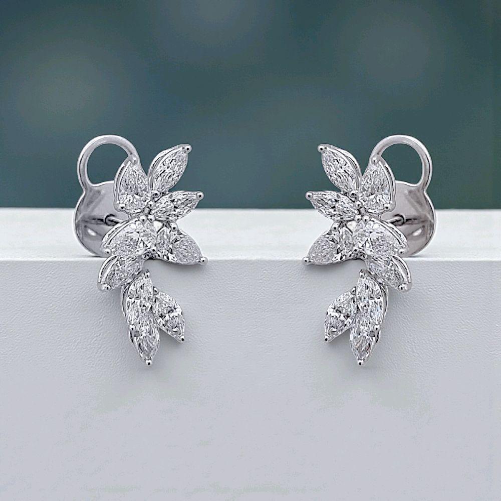 Leaf Diamond Earring 18K / Anting Berlian Daun 18K / Diamond Jewelry 2AB2550ANN-HT