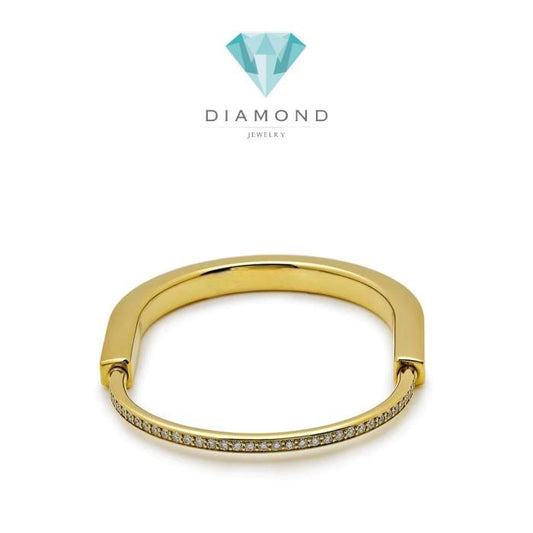 Lock Bangle 18k Gold-Diamond Jewelry MAG