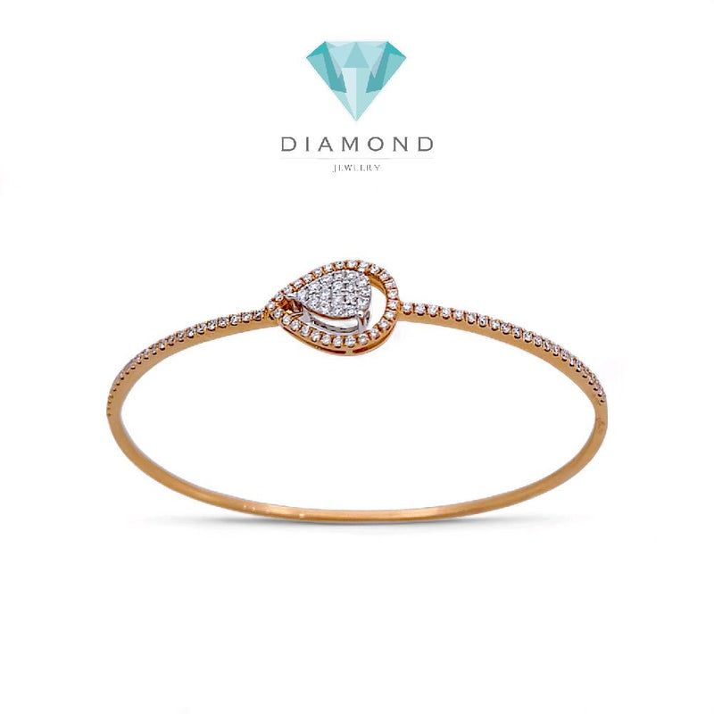 Tear Diamond Bangle 18K / Gelang Berlian Tear 18K / Diamond Jewelry 142GB96000AB-HT
