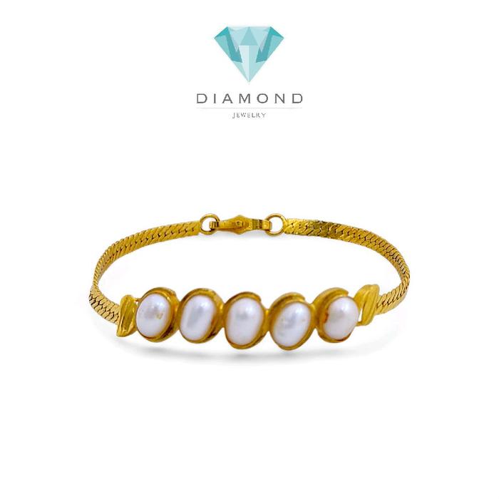 Pearl Gold Bracelet 23K / Gelang Emas Mutiara 23K / Diamond Jewelry 71GMS12WP-HT