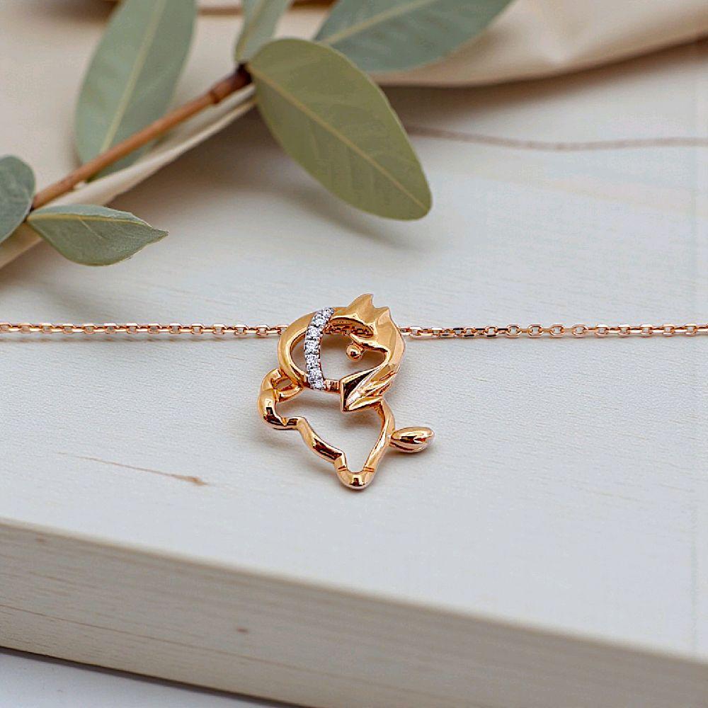 Uniqorn Diamond Necklace 18K / Kalung Berlian Kuda Poni 18K / Diamond Jewelry 120KB43000AB HT