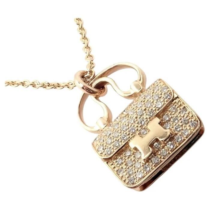 Pendant H diamond constance amullete diamond 18K Diamond Jewelry-Gold Fashion