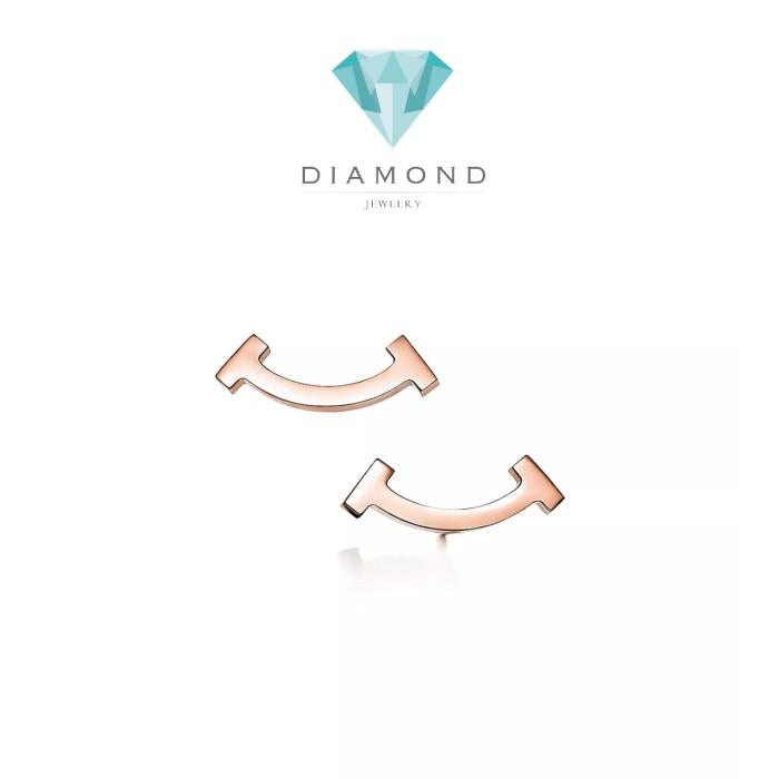 Smile earring gold made with 18k tf Gold-Diamond Jewelry