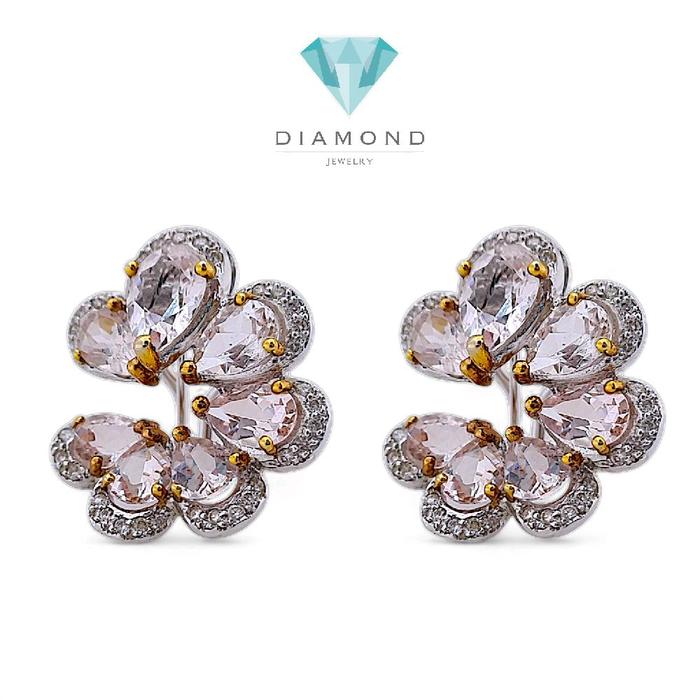 Flower Magonite Diamond Earring 18K / Diamond Jewelry 21ABGT671WP-HT
