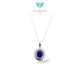 Blue Sapphire Pendants 18K / Liontin Blue Sapphire 18K / Diamond Jewelry / 199LMSWP5