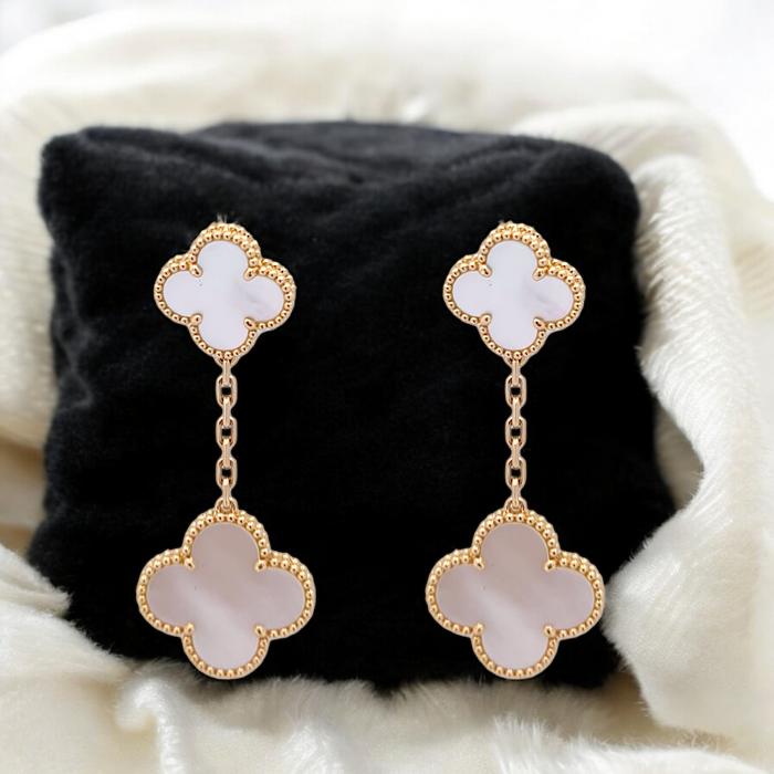 MOP Magic Alhambra Earrings / Diamond Jewelry