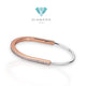 Narrow lock diamond half pavebangle t/gelang lock thin setengan berlian 18k