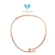 Nail Diamond Crt necklace juste 18K rose Gold Diamond Jewelry