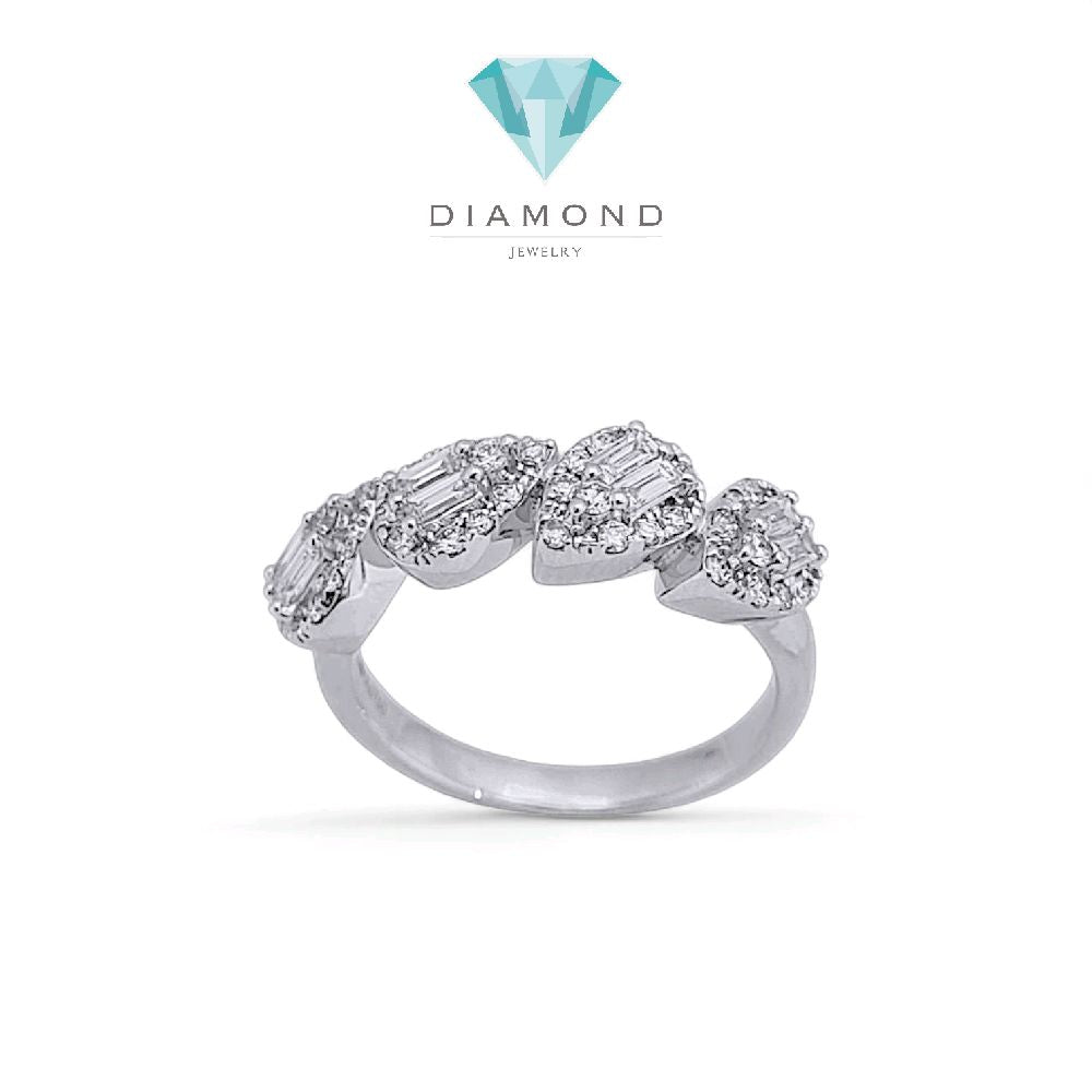Tear Drop Diamond Ring 18K / Cincin Berlian Tear Drop 18K / Diamond Jewelry 374CB7700KVLS - HT