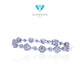 Tennis Round Heart Bracelet 18k white gold-Diamond Jewelry