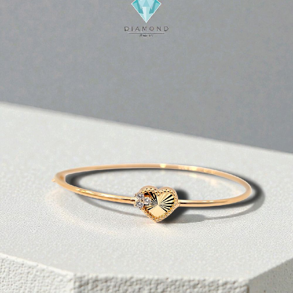 Heart Bangle 16K / Gelang Hati 16K / Diamond Jewelry / 468GMS326LS