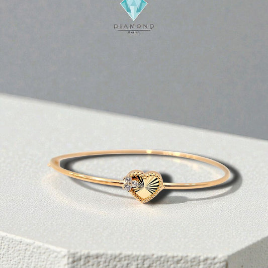 Heart Bangle 16K / Gelang Hati 16K / Diamond Jewelry / 468GMS326LS