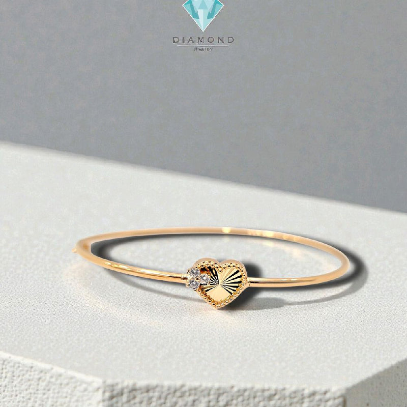Heart Bangle 16K / Gelang Hati 16K / Diamond Jewelry / 468GMS326LS