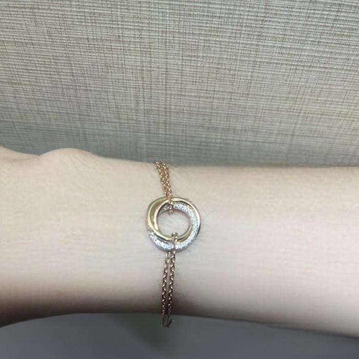 Trinity diamond bracelet crt 18k-Diamond Jewelry