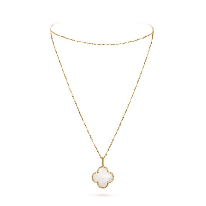 Magic alhambra vca mop earring /pendant 18K gold Diamond Jewelry