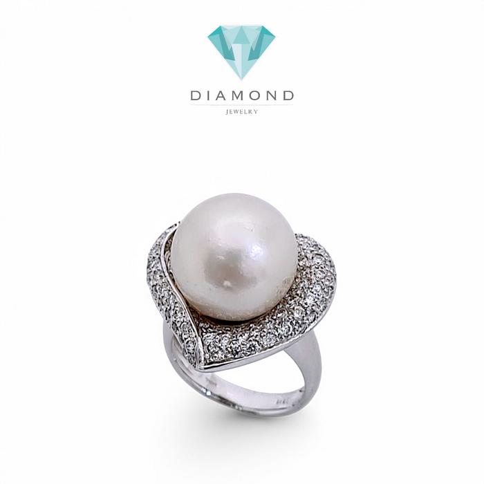 Love Pearl Diamond Ring 18K / Diamond Jewelry