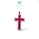 Ruby Cross Diamond Pendant 18K / Diamond Jewelry / 3BL97900AB