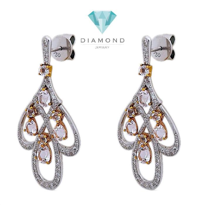 Magonite Diamond Earring 18K / Diamond Jewelry 20ABGT671WP-HT