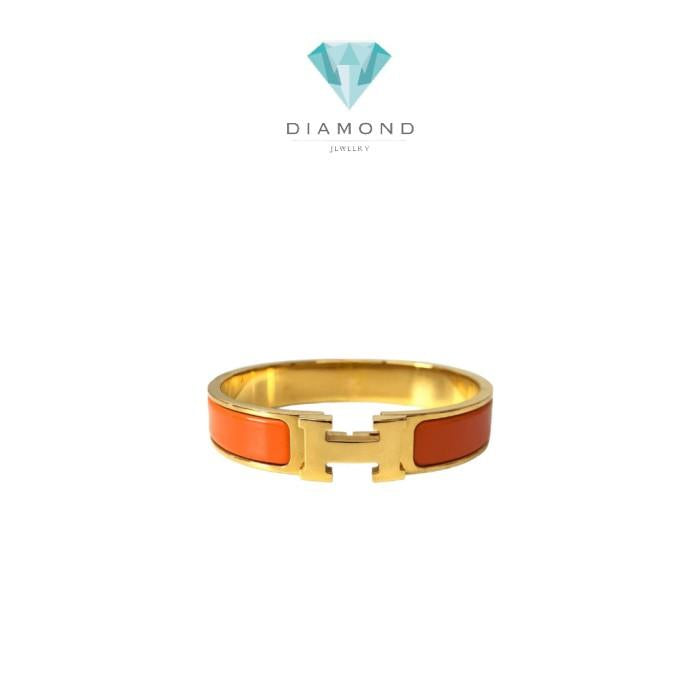 Lacquered H pop ring 18k gold-Diamond Jewelry