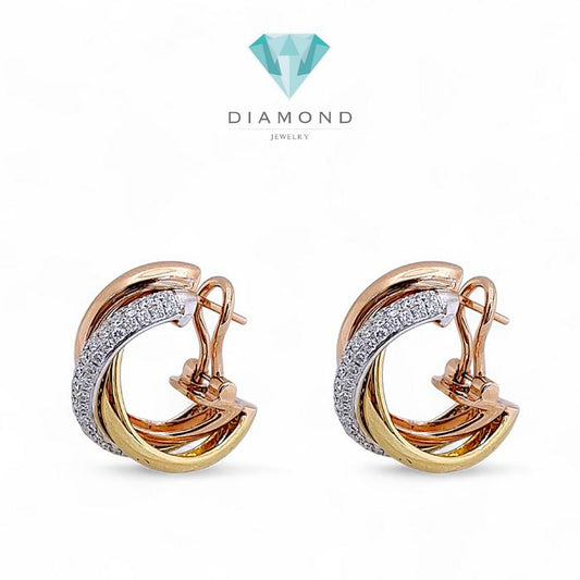 Trinity Diamond Earring 18K / Diamond Jewelry-375GBD22000RY-HT