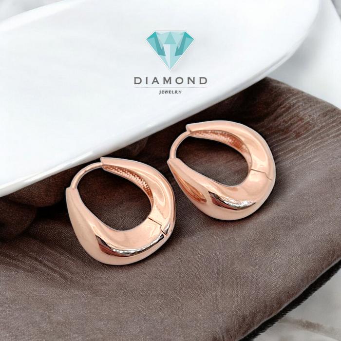 Anting Mas bottega klip Rose Gold 750K-Diamond Jewelry