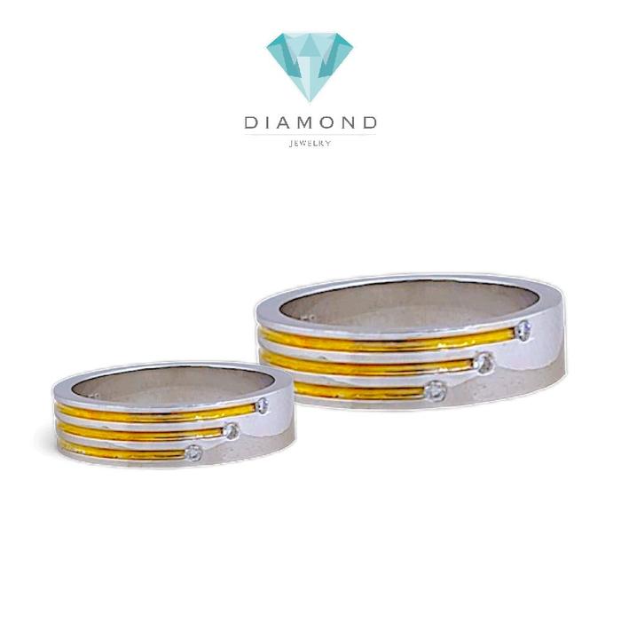 Wedding Ring 3 Strip Diamond 18K / Cincin Nikah 3 Garis  Diamond  18K / Diamond Jewelry 19CBNKH503WPLS - 20CBNKH610WPLS-HT