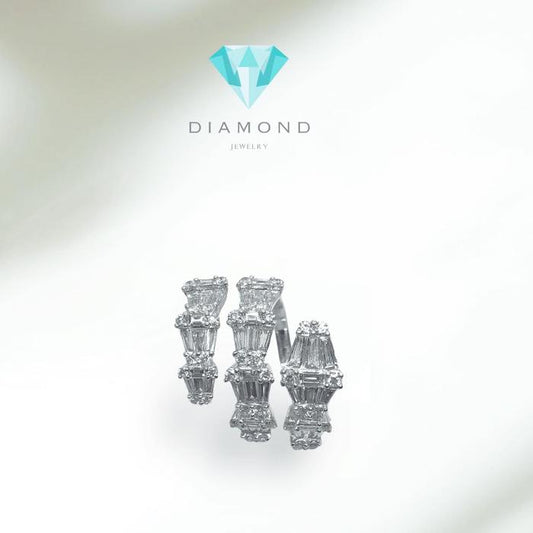 Snake baguette diamond ring 18k- Diamond Jewelry