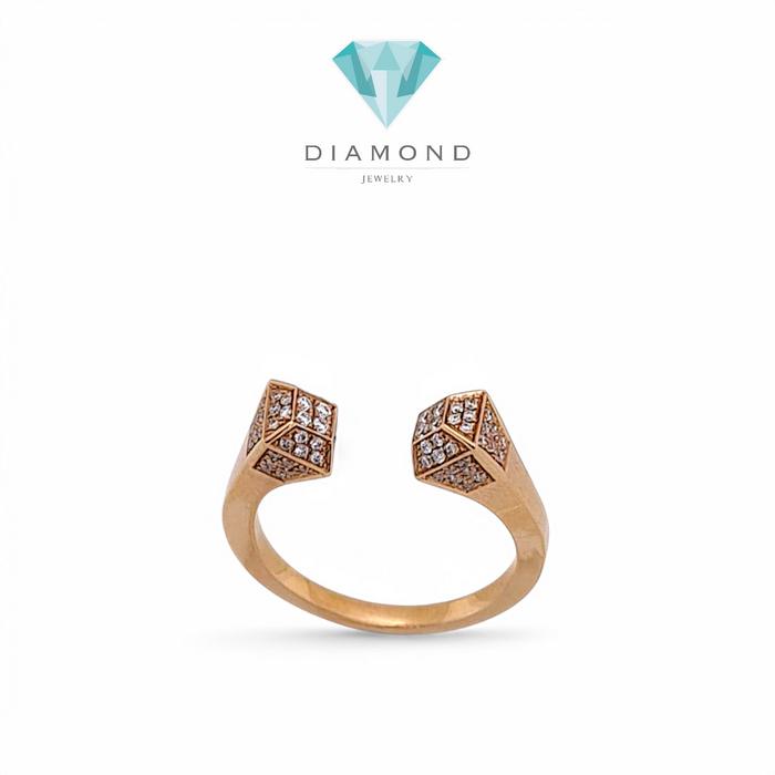 Chiodo GC trapesium diamond ring 18k gold-Diamond Jewelry