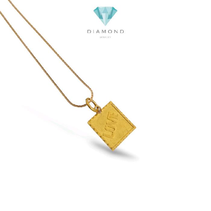 Love Yellow Gold Pendant 23K / Liontin Emas Love 23K / Diamond Jewelry / 293LMSWP3