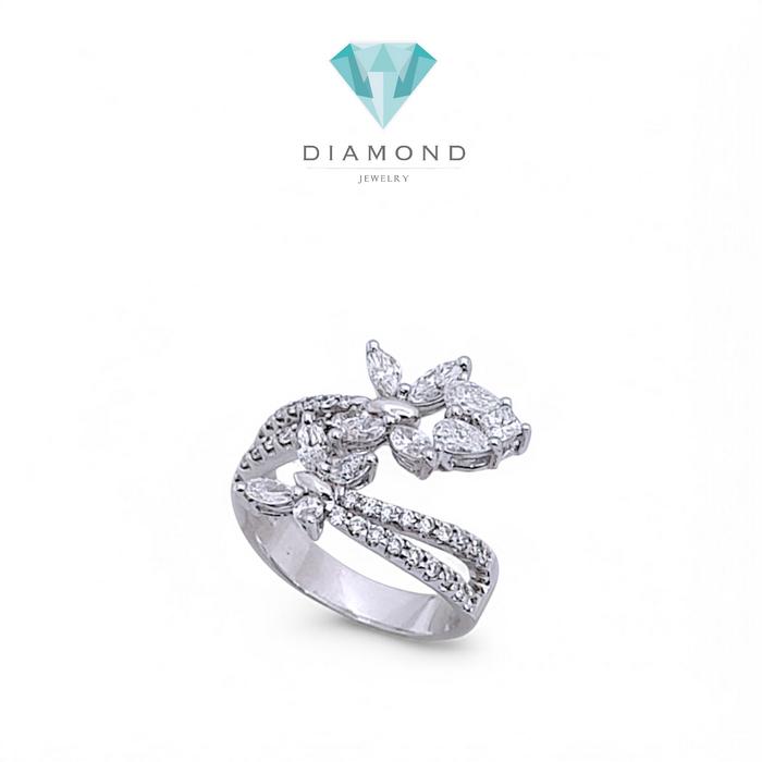 Butterfly Vintage Diamond Ring 18K / Diamond Jewelry/ cincinn  Emas Berlian bunga kupu