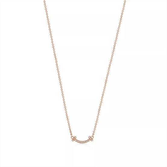 Smile Diamond Necklace Medium And Small/Kalung Berlian -Diamond Jewelry-16KBSM4000RY/369KBD450LS-HT