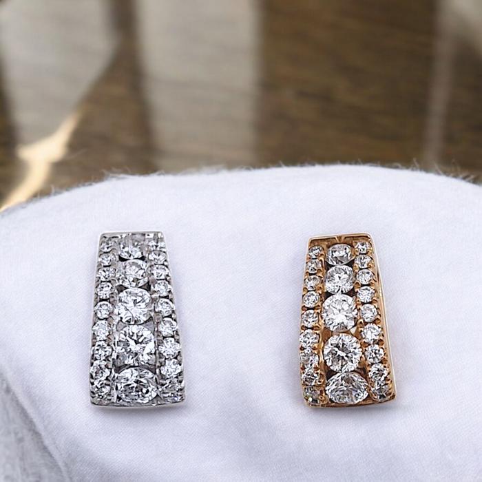 Liontin Diamond Trapesium stack18K / diamond pendant trapesium stackDiamond Jewelry